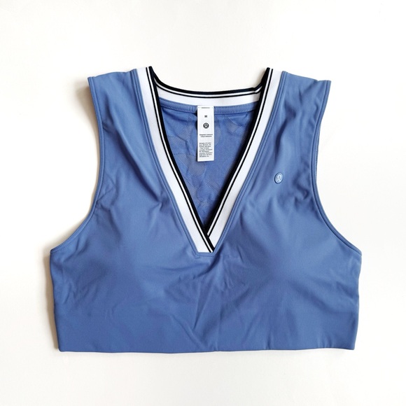 lululemon athletica Other - Lululemon Paisley Mesh-Back V-Neck Longline Tennis Bra Med NWT